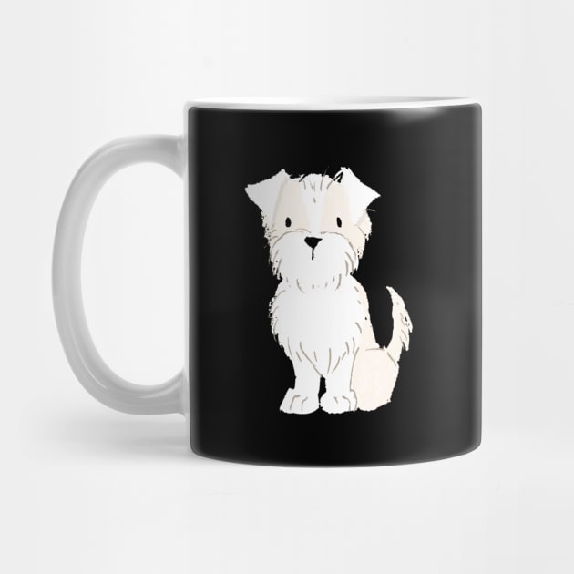 Terrier Cream White - Terrier by HarrietsDogGifts